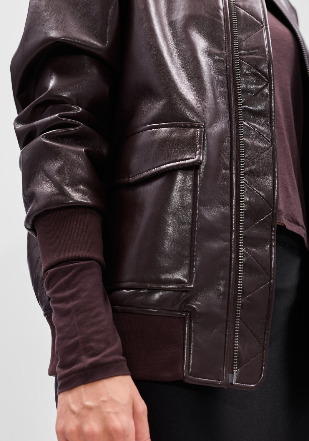 Bruine ANINE BING Leren jas KELANIE JACKET - large