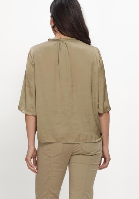 Khaki LUISA CERANO Top SATIN-BLUSE MIT SCHLUPPE - large
