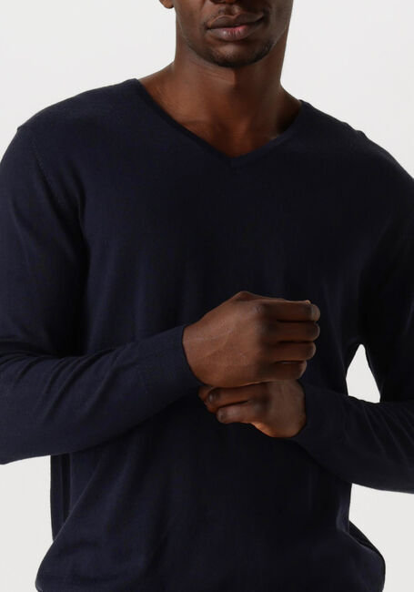 Donkerblauwe PROFUOMO Trui PULLOVER V-NECK - large