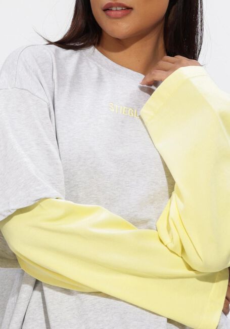 Grijze STIEGLITZ Tops & T-shirts SKATE TEE DOUBLE SLEEVES - large