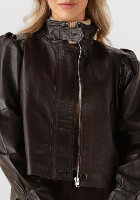 Bruine DANTE6 Jack KYRILO CROPPED LEATHER JACKET - large