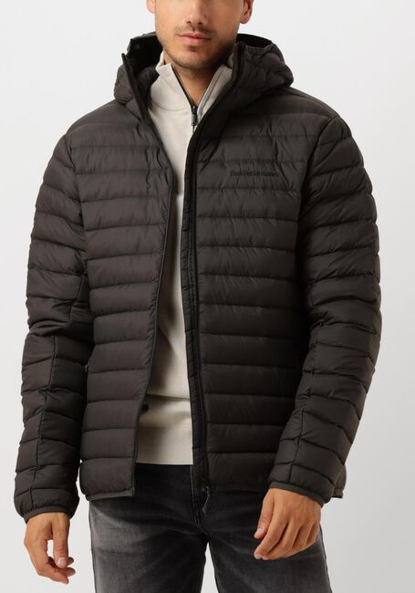 Donkergroene PEAK PERFORMANCE Gewatteerde jas M DOWN LINER HOOD JACKET - large