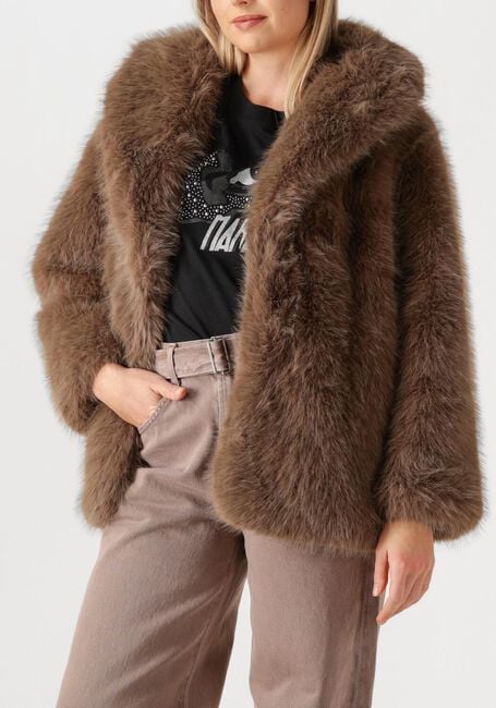 Taupe ALTER EGO Faux fur jas HARPER - large