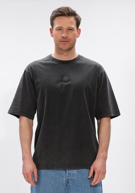 Grijze FILLING PIECES T-shirt T-SHIRT BOXY EMBROIDERED - large