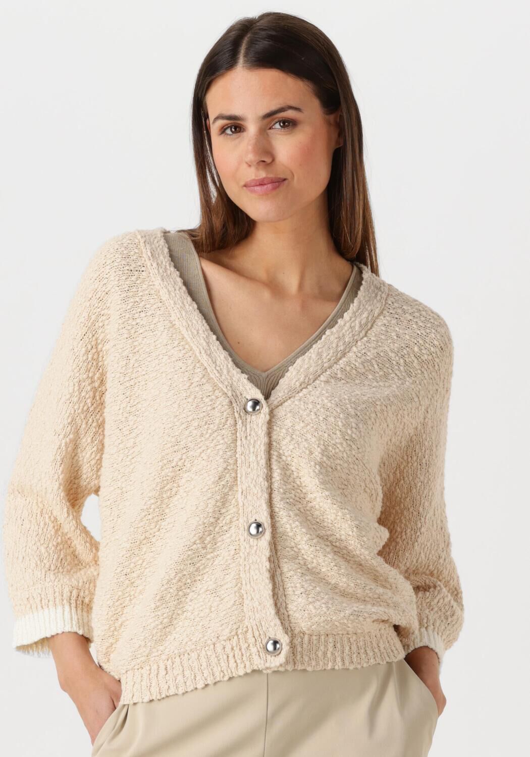 Aimee the Label Vest Dames Roosp, Maat: L, Kleur: Ecru