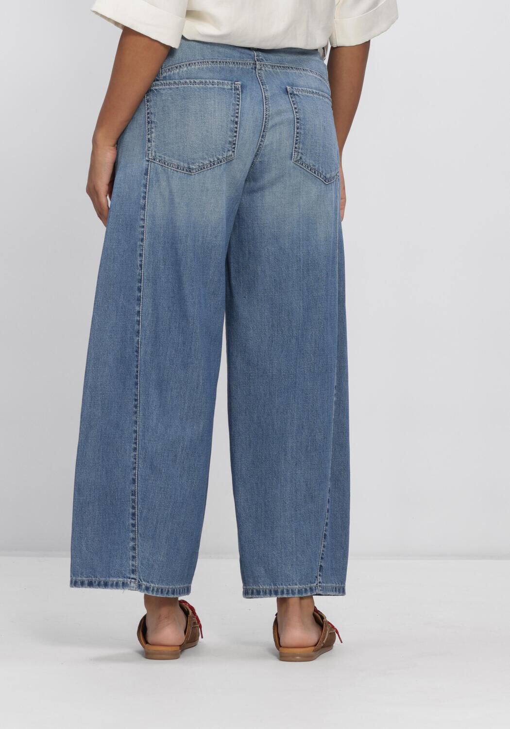 Bruine OLAF HUSSEIN Wijde broek TAILORED TROUSERS - large