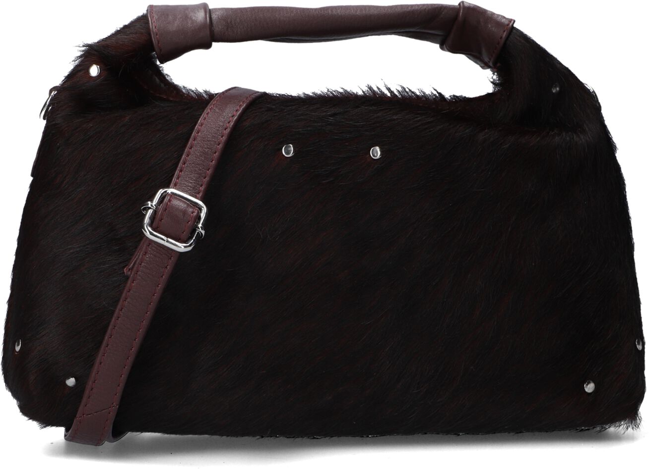 Núnoo Schoudertas
Dames Dandy Deluxe, Materiaal: Ponyhair, Kleur: Bordeaux afbeelding