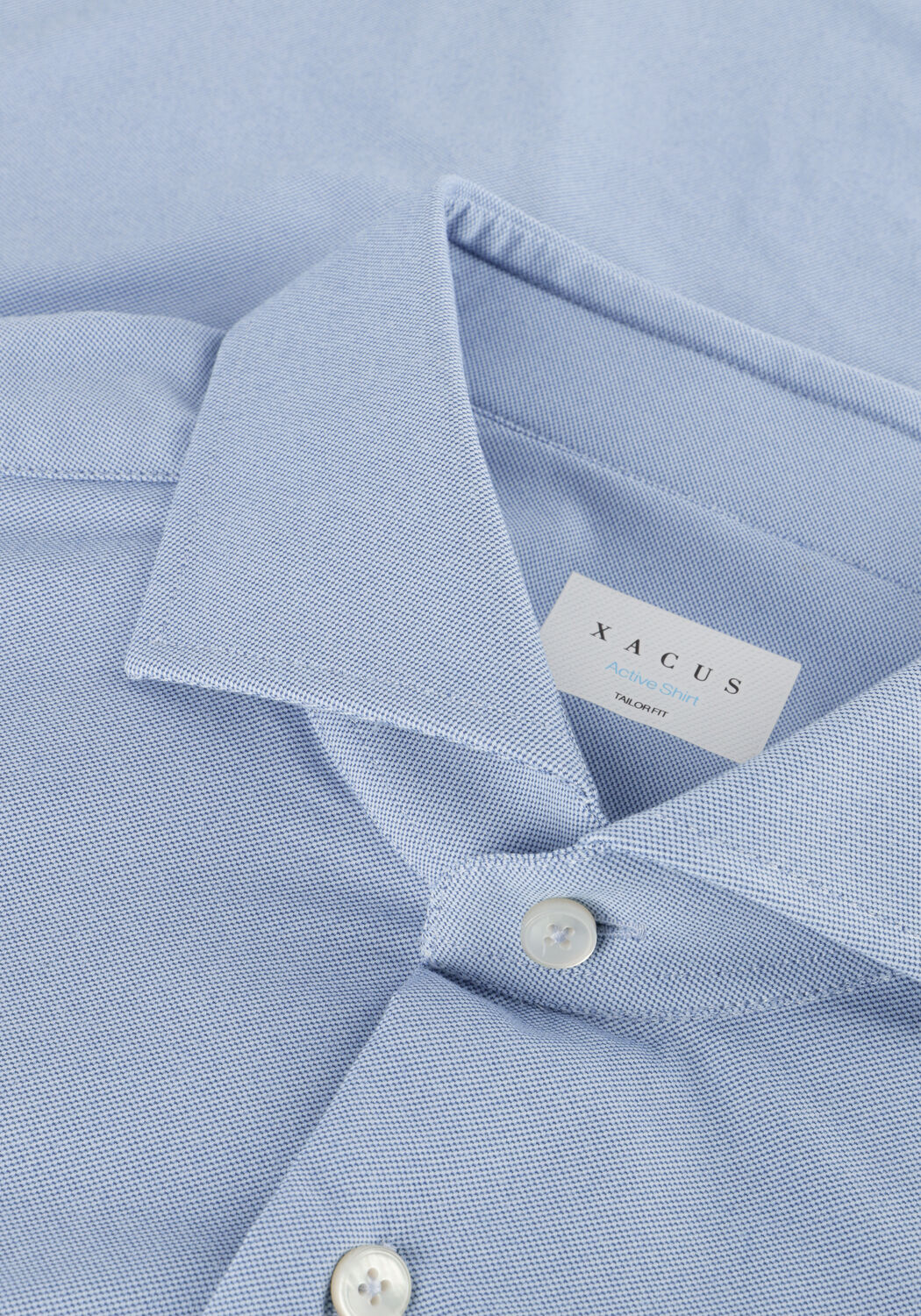 Lichtblauwe XACUS Klassieke overhemden ACTIVE SHIRT 520ML - large