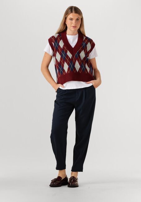 Bordeaux CO'COUTURE Spencer ROW CHECK VEST - large