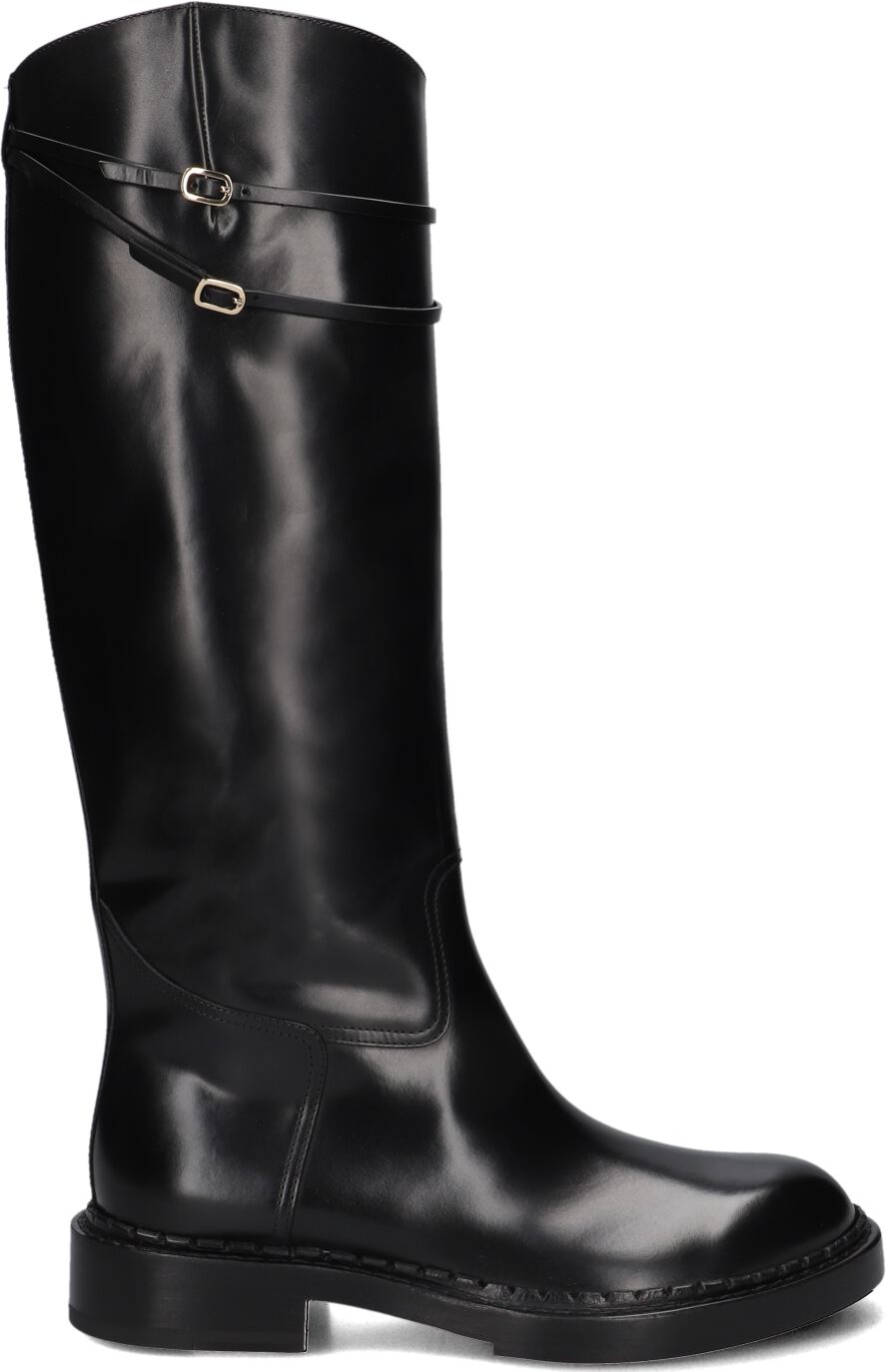 Santoni Hoge Laarzen Dames 70569, Maat: 39, Materiaal: Leer, Kleur: Zwart