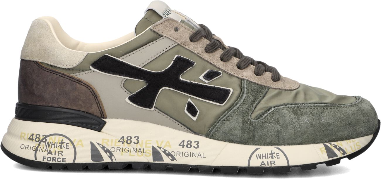 Premiata Lage Sneakers Heren Mick, Maat: 39, Materiaal: Suède, Kleur: Groen