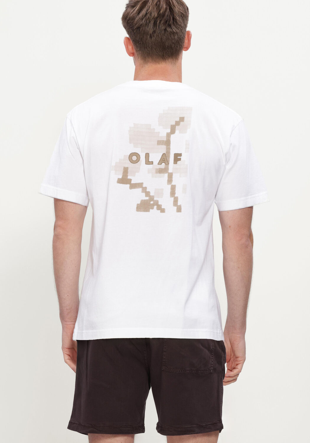 Witte OLAF HUSSEIN T-shirt FELTED WATERCREST TEES - large