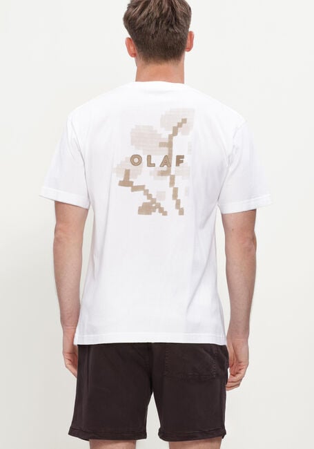 Witte OLAF HUSSEIN T-shirt FELTED WATERCREST TEES - large