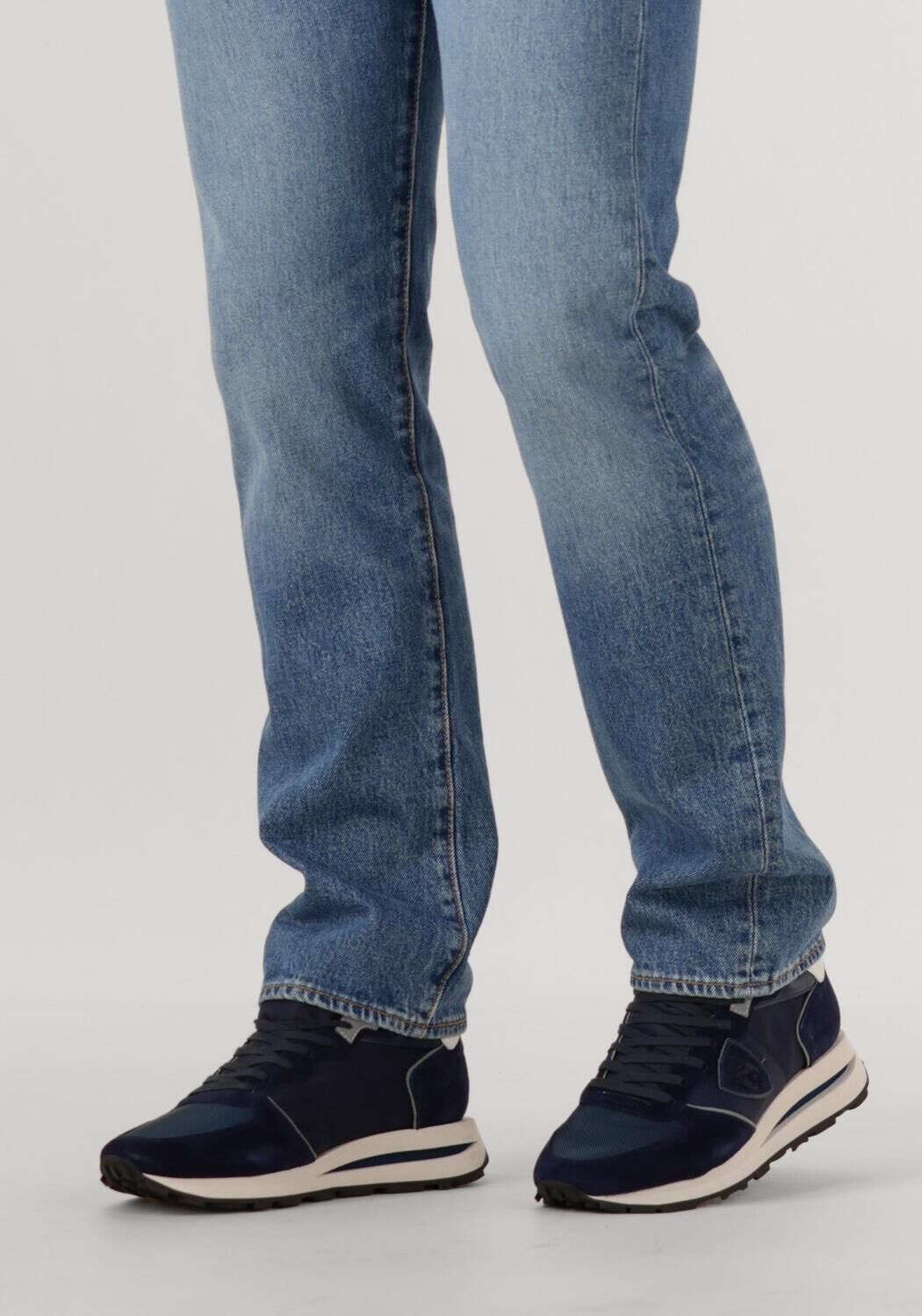 Blauwe PHILIPPE MODEL Lage sneakers TROPEZ HAUTE LOW MAN - large