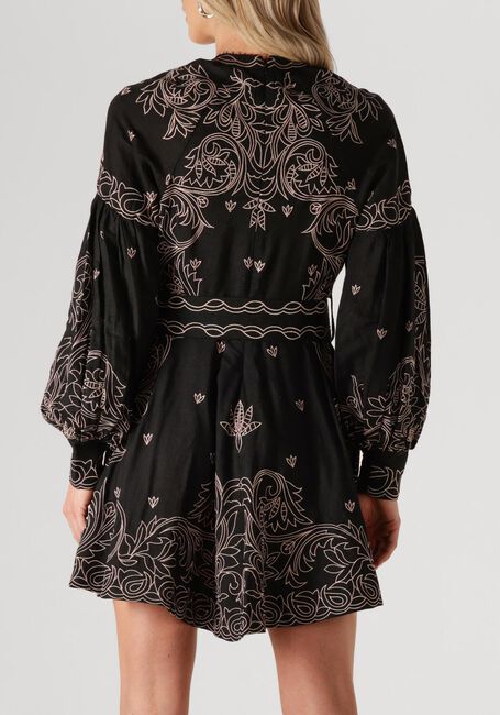 Zwarte SCARLETT POPPIES Mini jurk BERITE SHORT DRESS - large