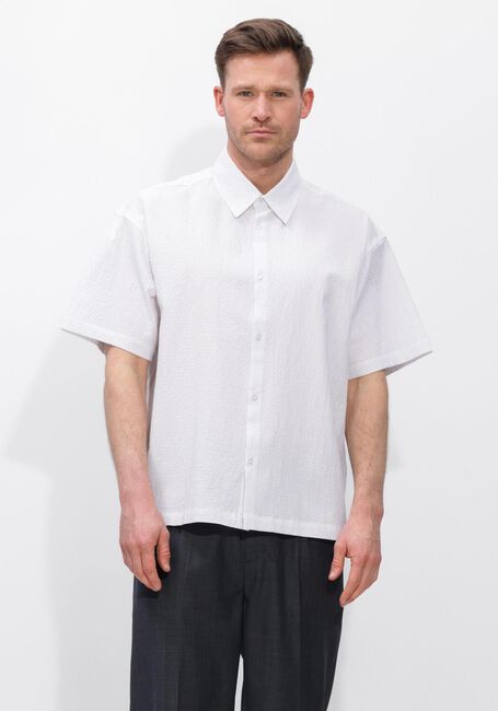 Witte OLAF HUSSEIN Casual overhemd STRIPE BOXY SS SHIRT - large