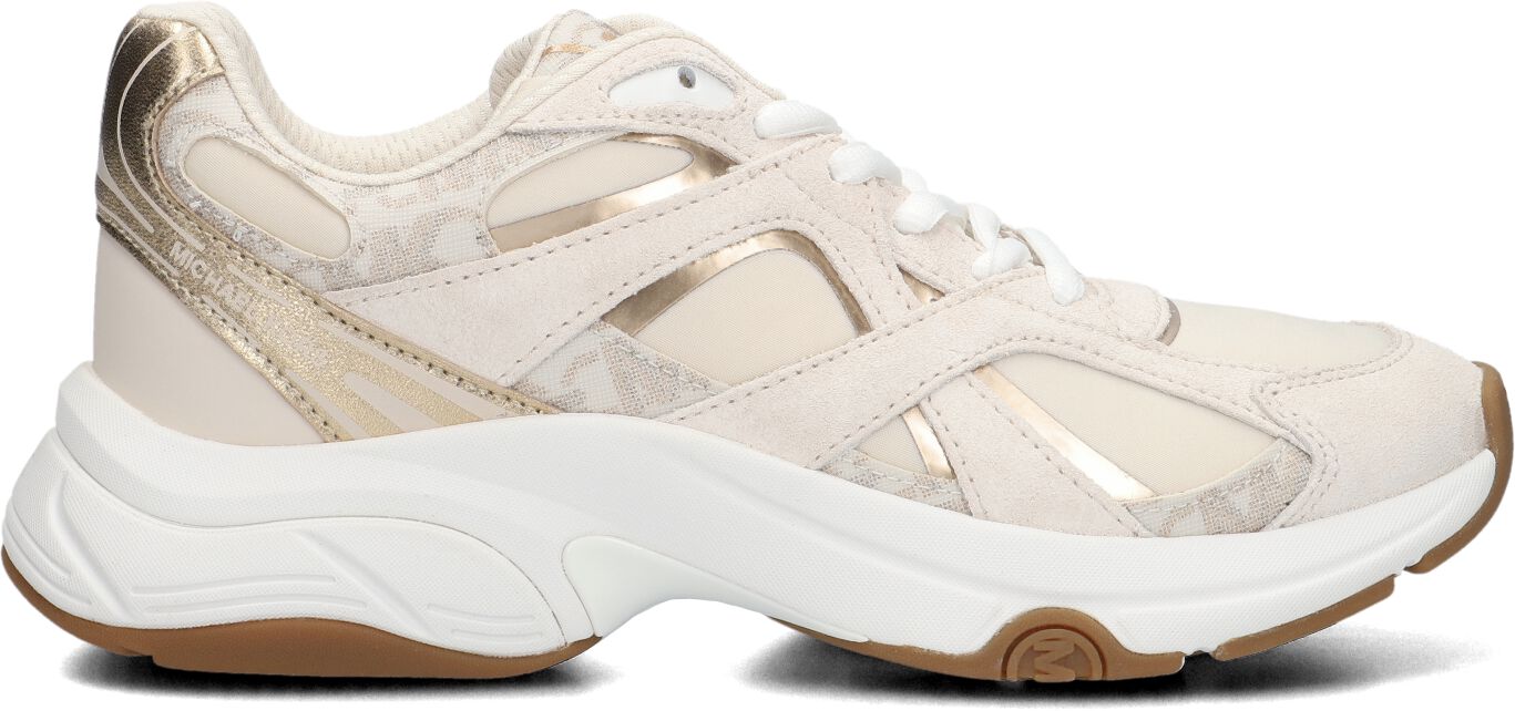 Michael Kors Lage Sneakers Dames Leo Trainer, Maat: 40, Materiaal: Suède, Kleur: Wit
