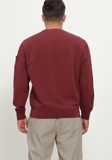 Rode CP COMPANY Trui BRUSHED AND EMERIZED DIAGONAL FLEECE CREWNECK LENS SWEATSHIRT - large