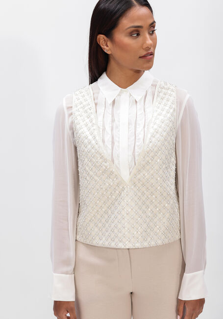 Creme DOROTHEE SCHUMACHER Top SPARKLING STATEMENT TOP - large