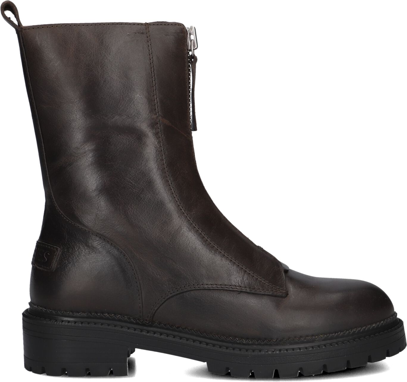 Shabbies Enkelboots Dames Tirza Zipa, Maat: 40, Materiaal: Leer, Kleur: Taupe
