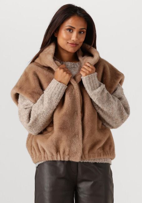 Bruine STUDIO AR Faux fur jas OLENA - large