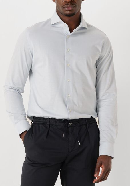 Lichtblauwe PROFUOMO Klassiek overhemd SHIRT X-CUTAWAY JAPANESE KNITTED - large