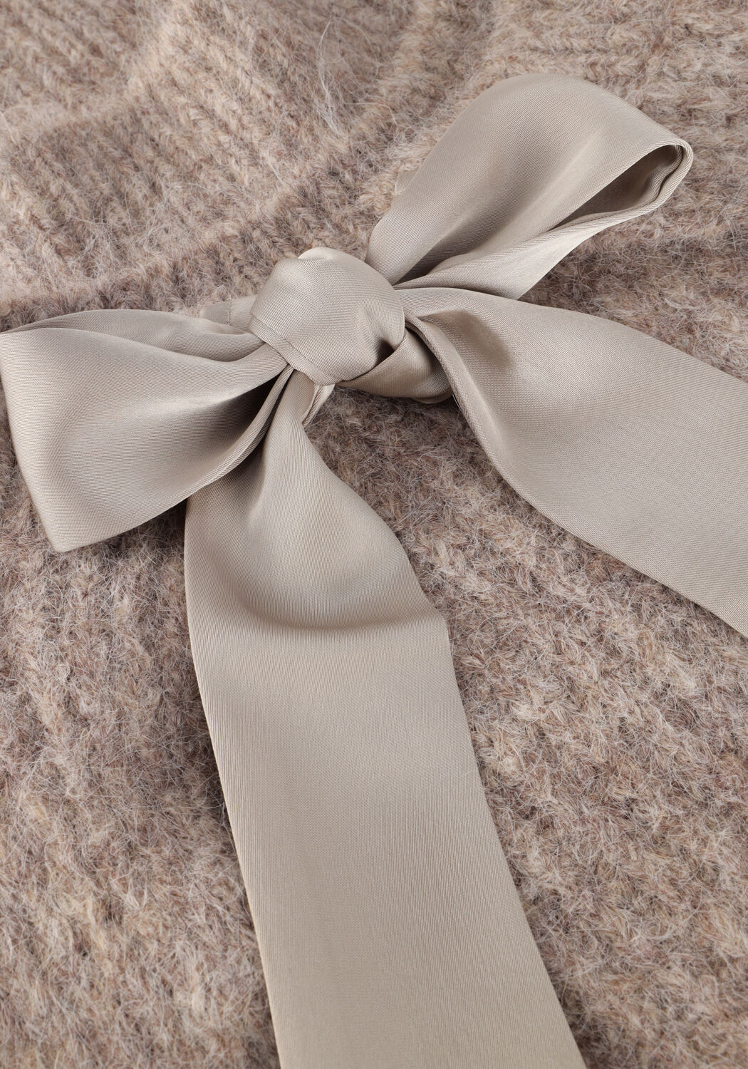 Bruine CO'COUTURE Trui CORALIE BOW RIB KNIT - large