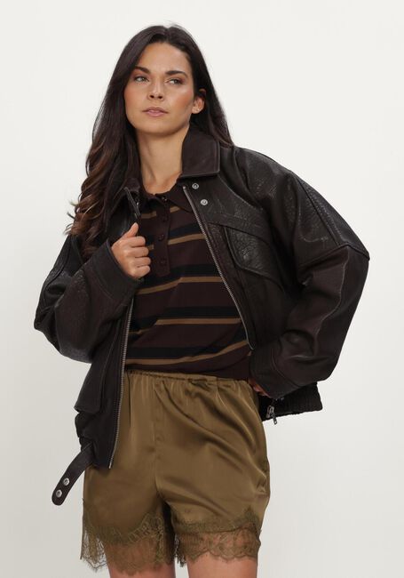 Bruine ALTER EGO Jack HOLLY SUEDE JACKET - large