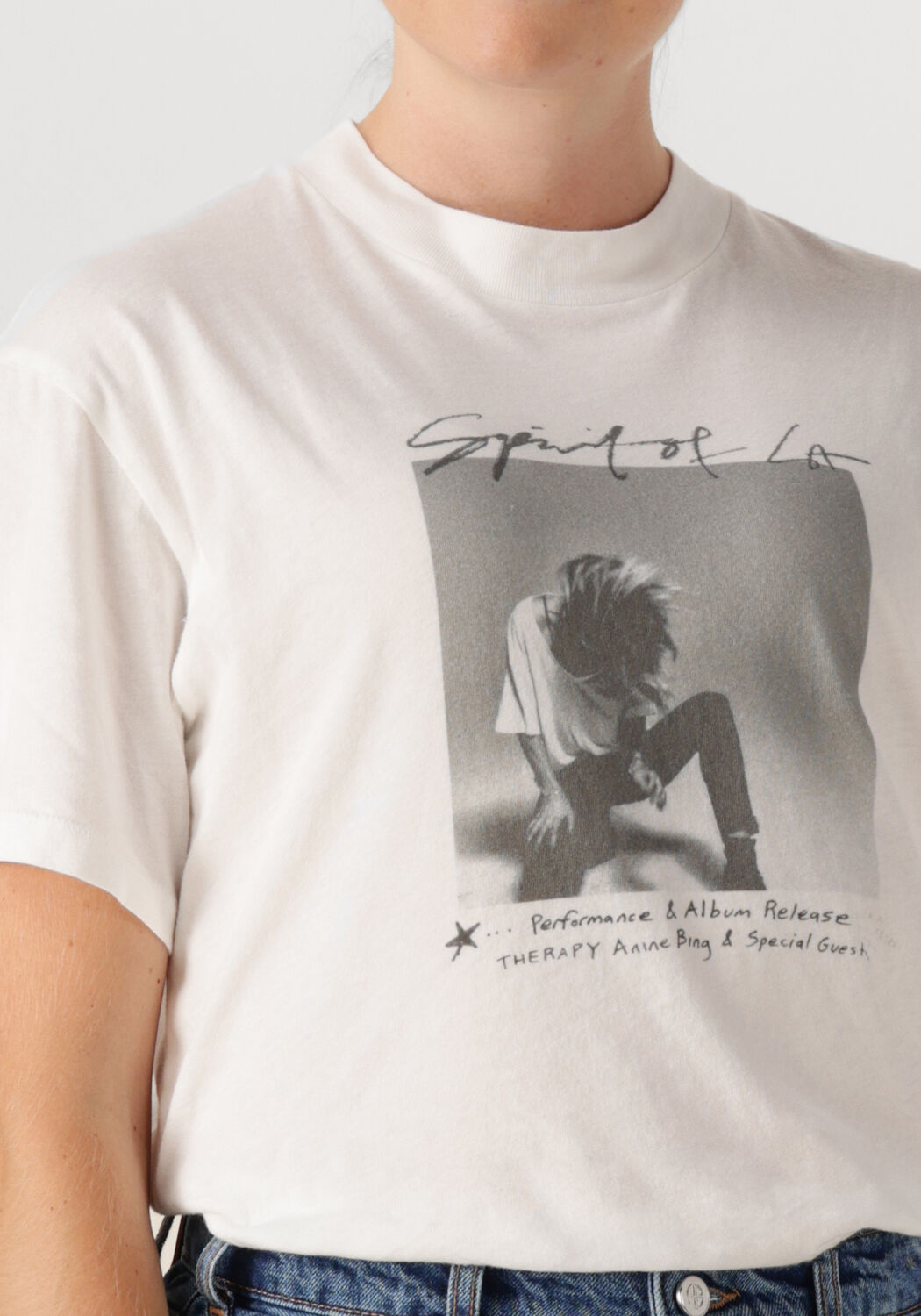 Gebroken wit ANINE BING T-shirt ASHTON TEE SPIRIT - large