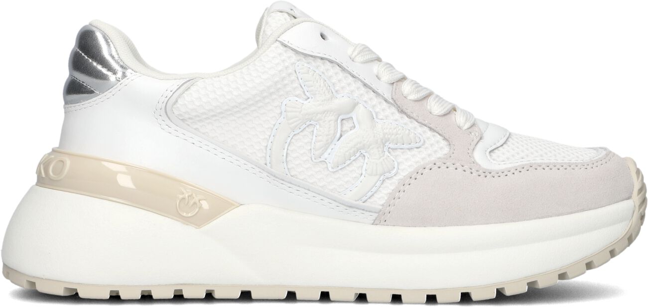 Pinko Lage Sneakers Dames Gem 07, Maat: 41, Materiaal: Leer, Kleur: Wit