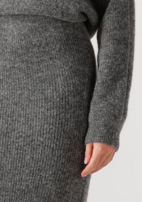 Grijze DANTE6 Maxirok SUZY KNITTED LONG SKIRT - large