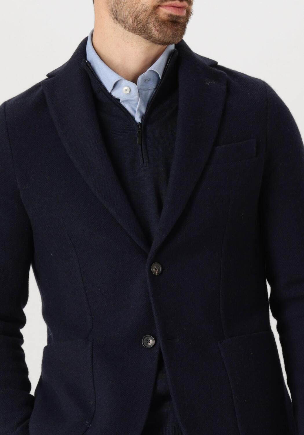 Donkerblauwe CIRCOLO Colberts DIAGONAL JACKET - large