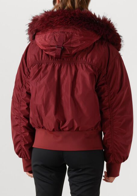Rode GOLDBERGH Leren jas JEANNE SKI JACKET FAUX BORDER - large
