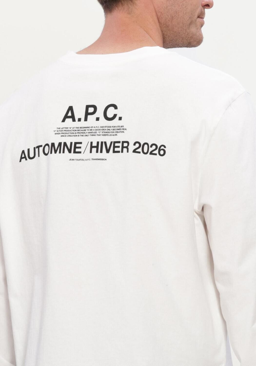 Ecru APC T-shirt T-SHIRT MANCHES LONGUES APC HIVER 26 - large