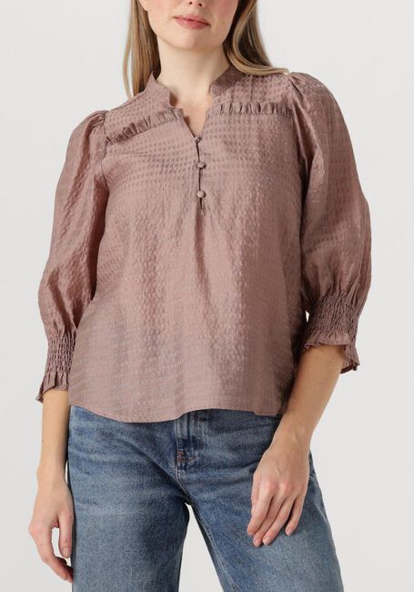 Taupe CO'COUTURE Blouses CHARLIECC FRILL SS SHIRT - large