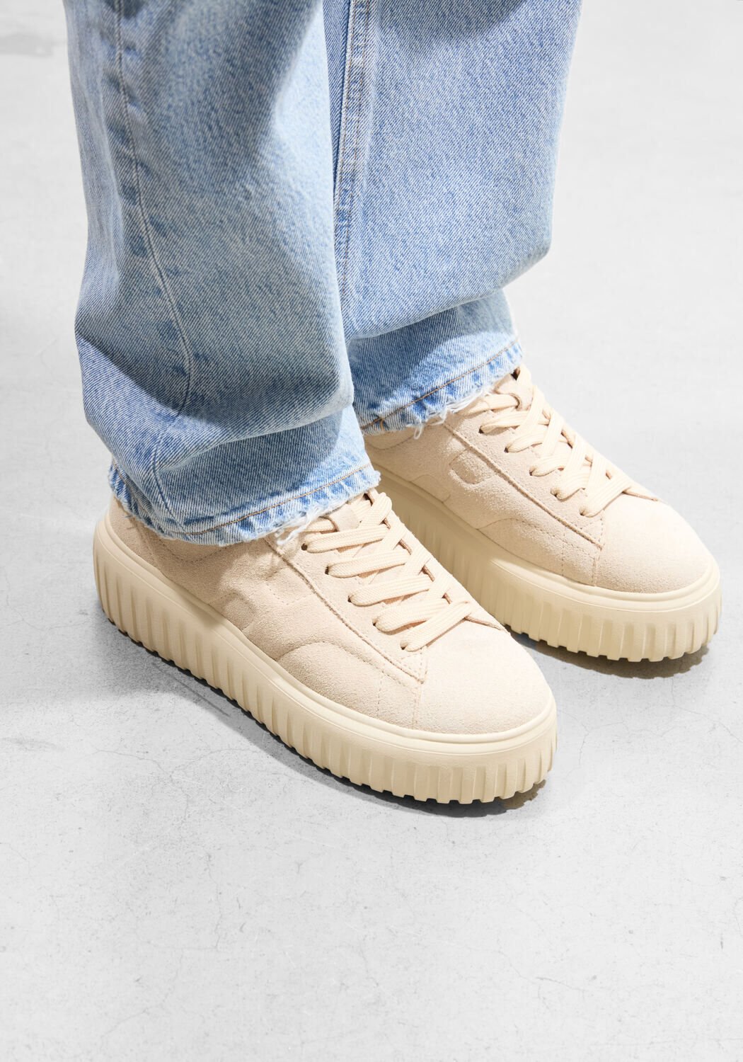 Beige HOGAN Lage sneakers H-STRIPES ALLACCIATO H - medium