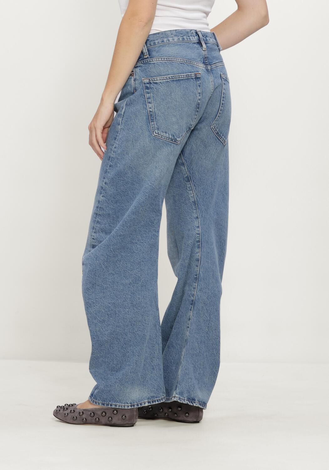 Blauwe AGOLDE Barrel jeans SPIRAL JEAN - large