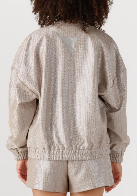 Zilveren ALIX THE LABEL Jack LADIES WOVEN FOIL JACKET - large