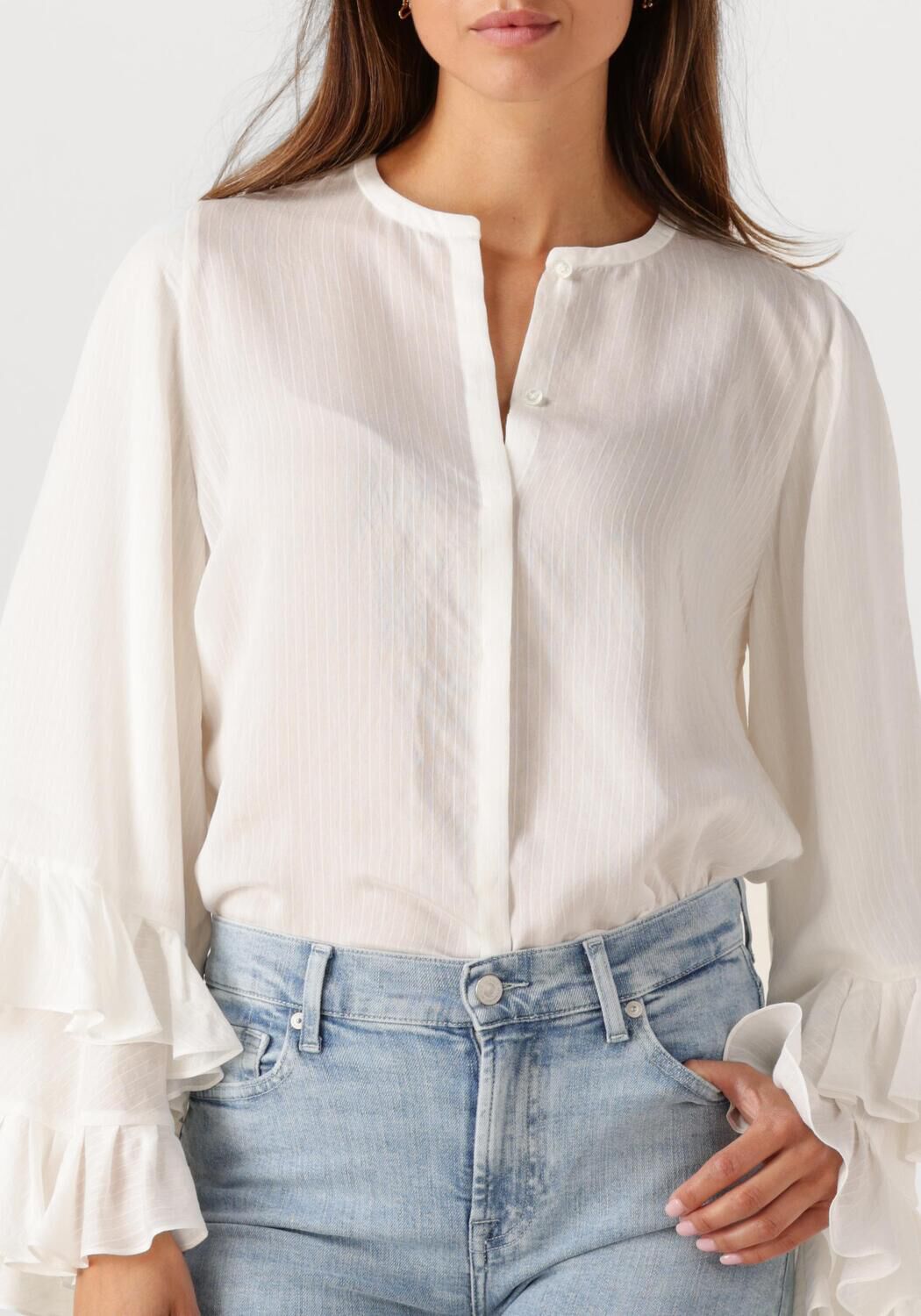 Witte DOROTHEE SCHUMACHER Blouses SOFT STRIPES BLOUSE - large
