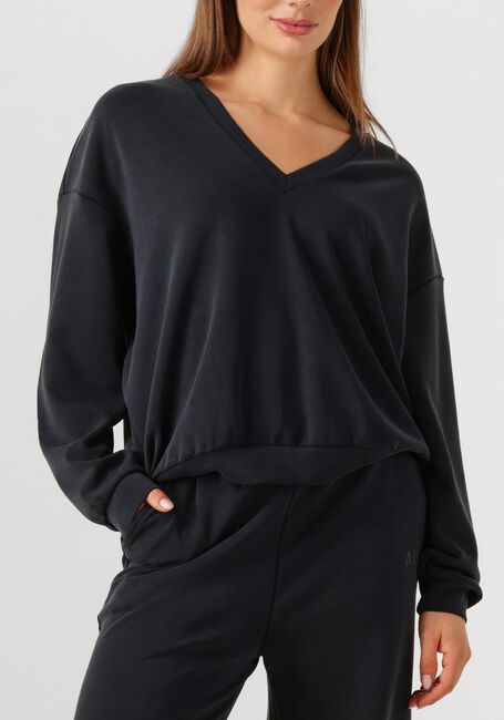 Zwarte ALIX THE LABEL Trui LADIES KNITTED V-NECK SWEATER - large
