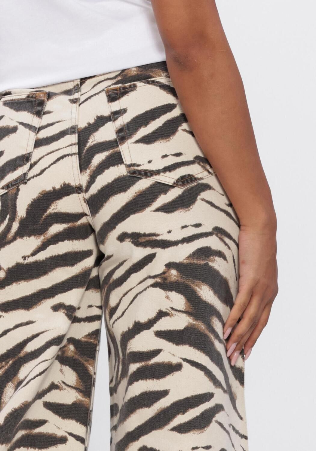 Beige GANNI Jeans PRINT DENIM LARI JEANS - large