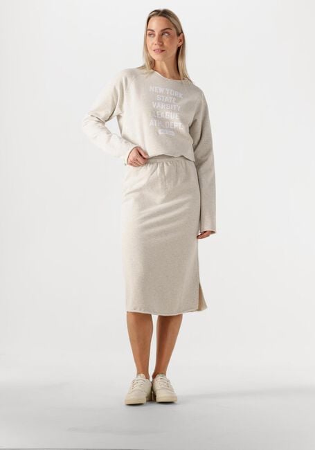 Beige PENN & INK Midirok SKIRT - large