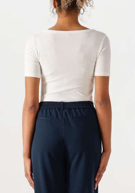 Witte TOMMY HILFIGER T-shirt SLIM 5X2 RIB C-NK SS - large
