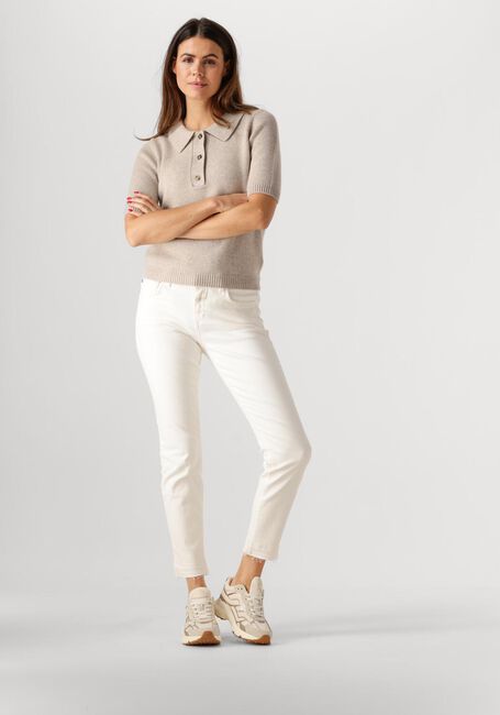 Creme HERSKIND Top ALBERTO KNIT POLO BLOUSE - large