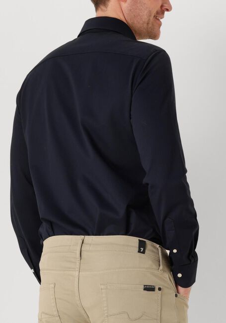 Donkerblauwe PROFUOMO Klassiek overhemd SHIRT X-CUTAWAY JAPANESE KNITTED - large