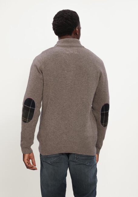 Groene BARBOUR Trui HOLDEN HALF ZIP KNITTED JUMPER KNITWEAR - large