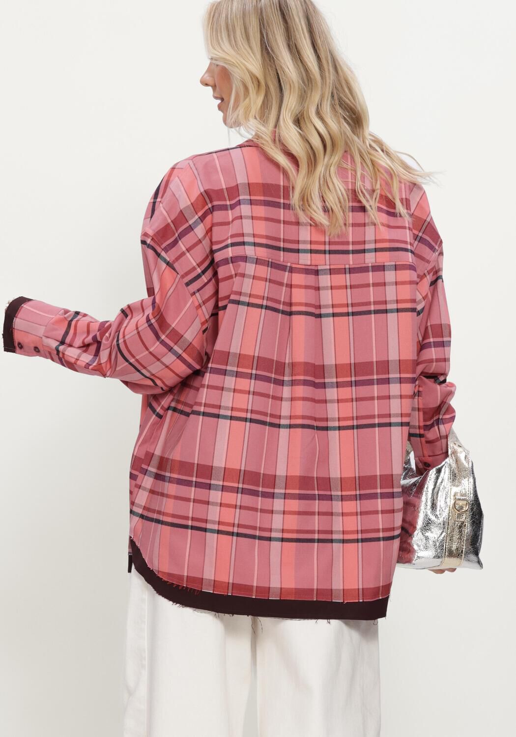Oranje ALIX THE LABEL Blouses LADIES WOVEN CHECK BLOUSE - large
