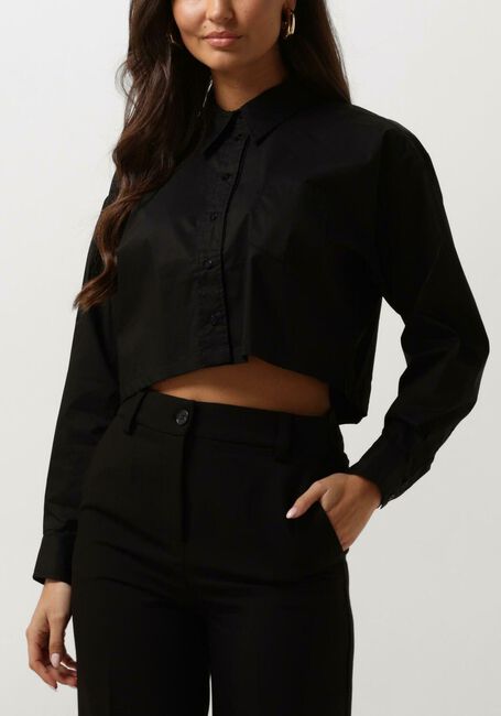 Zwarte CO'COUTURE Blouses COTTON CRISP CROPPED SHIRT - large