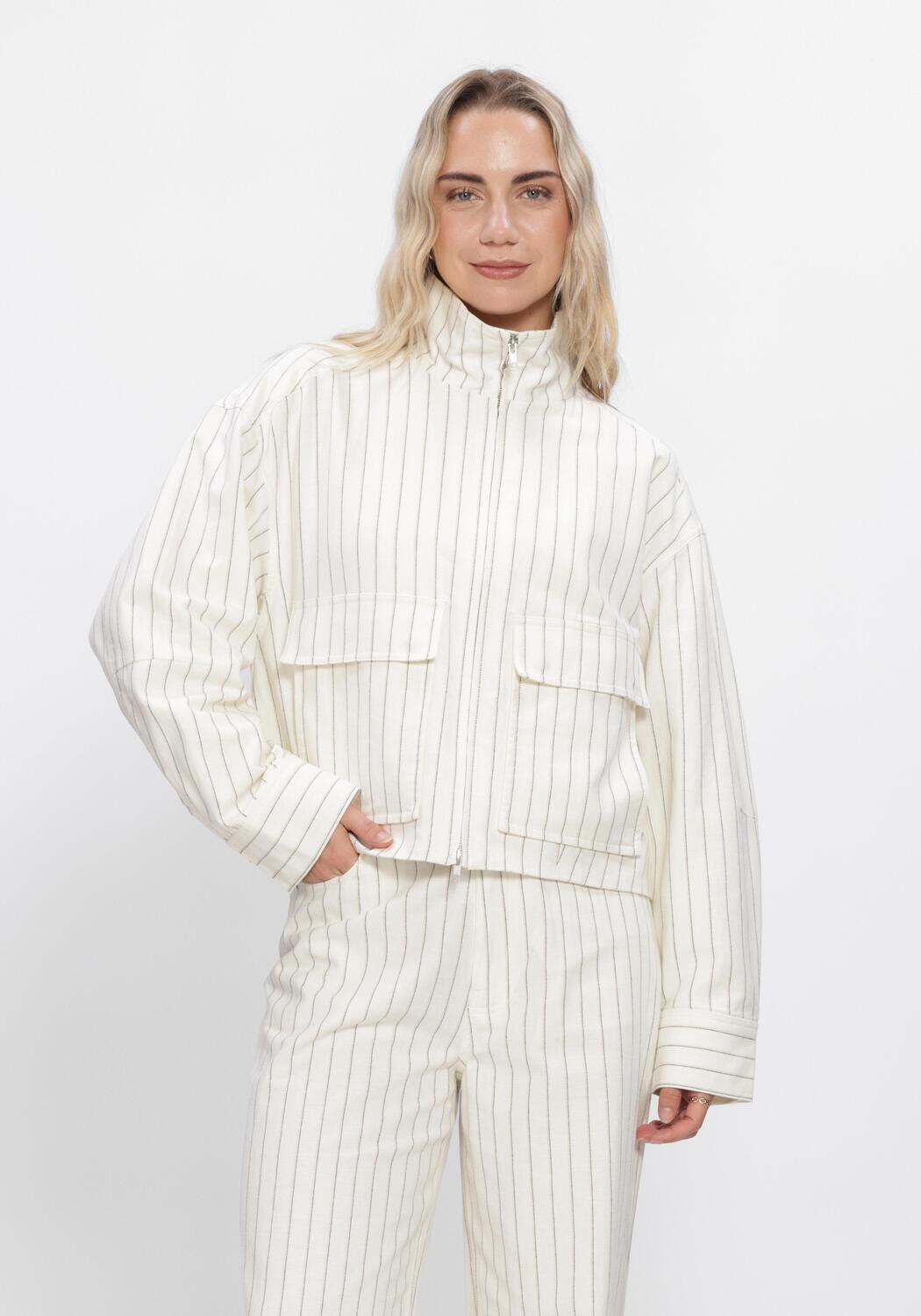 Gebroken wit SECOND FEMALE Jack CILISS JACKET - large