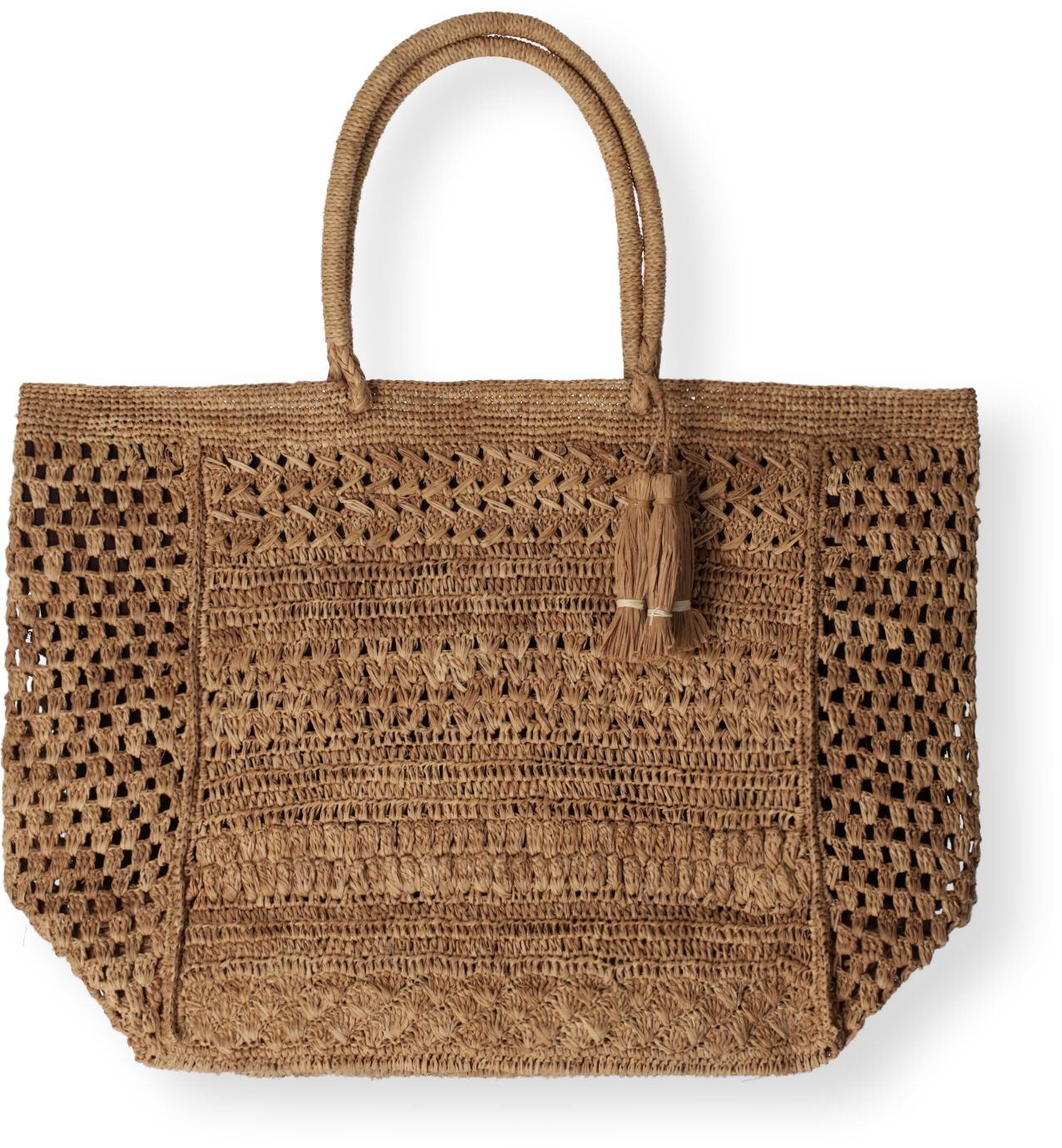 Rabarany Shopper
Dames Tsara Maya Gm, Materiaal: Papierstro, Kleur: Bruin afbeelding 1